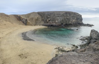 Playa de Papagayo at Costa de Papagayo beaches at Lanzarote, a spanish island and part of the