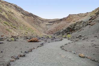 Caldera de los Cuervos at the Timanfaya National Park in Lanzarote, part of the Canary Islands in
