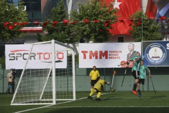 Football for the disabled amputees. The final match of amputee football between Sahinbey Belediye
