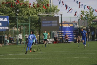 Football for the disabled amputees. The final match of amputee football between Sahinbey Belediye
