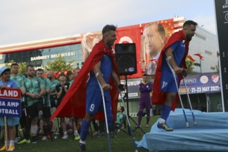 Football for the disabled amputees. The final match of amputee football between Sahinbey Belediye
