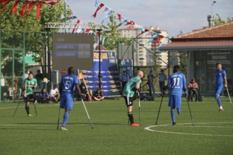 Football for the disabled amputees. The final match of amputee football between Sahinbey Belediye