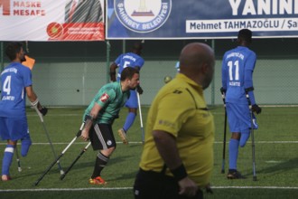 Football for the disabled amputees. The final match of amputee football between Sahinbey Belediye