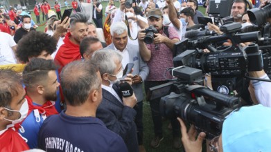 Football for the disabled amputees. The final match of amputee football between Sahinbey Belediye