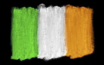 Watercolor illustration of the Ireland flag