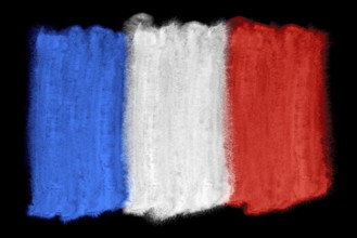 Watercolor illustration of the France flag