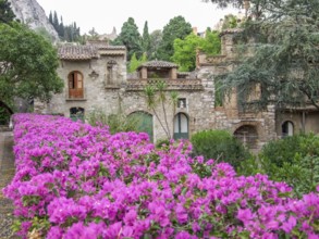 Historic buildings around Taormina in Sicily, Italy