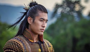 AI generated image showing the portrait of a Samurai warrior