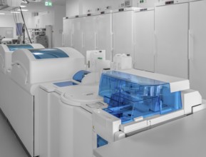 Medical laboratory including lots of apparatuses and technical equipment