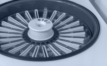 Detail of a centrifuge in a medical lab