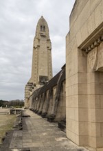 Scenery around the Douaumont Ossuary, a memorial located near Verdun in France
