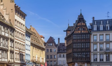 Idyllic impression of Strasbourg, a city at the Alsace region in France