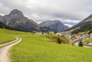 Scenery around Lech am Arlberg in the Bludenz district in Austria
