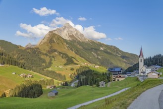Idyllic scenery around Warth, a municipality in the district of Bregenz in the Austrian state of