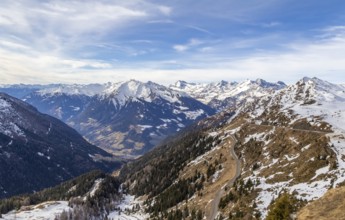 Alpine scenery around the Jaufen Pass in South Tyrol in Italy