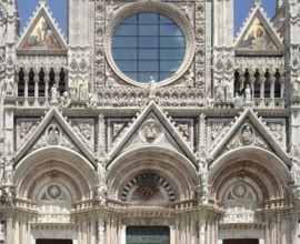 Scenery around Siena Cathedral in Siena, Italy