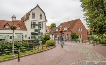 Idyllic scenery in Greetsiel, a idyllic village located in East Frisia, Northern Germany