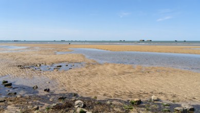 Scenery at Gold beach near Arromanches-les-Bains which was one of the five areas of the Allied