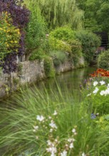 Scenery around river Veules in Veules-les-Roses, a commune in the Seine-Maritime department in the