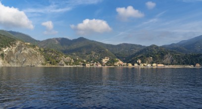 Scenery around a coastal area named Cinque Terre in Liguria, located in the northwest of Italy at