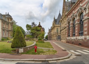 City view of Fecamp, a commune in the Seine-Maritime department in the Normandy Region of France