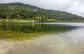 Waterside scenery around Gerardmer in France, a commune in the Vosges department in Grand Est in