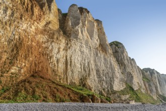 Chalk cliff near Saint Leonard, a commune in the Seine-Maritime department in the Normandy region