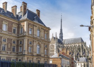 Impression of Amiens, a city and commune in northern France. It is the capital of the Somme
