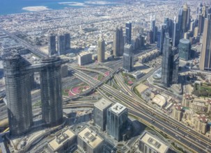 Aerial view of Dubai in the United Arab Emirates