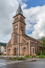 Saint-Martin cathedral in Saint-Die-des-Vosges, a commune in the Vosges department, Grand Est,