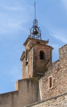 Bell tower seen in Roussillon, a commune in the Vaucluse department of the Provence region in