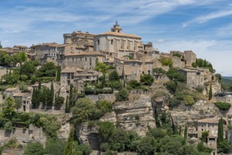 Scenery around Gordes, a comune in the Provence region of southern France at summer time