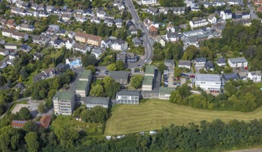 Aerial photo, Städt. Realschule SRG in Gevelsberg, Ruhr area, North Rhine-Westphalia, Germany,