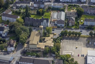 Aerial view, Church of Our Dear Lady in Gevelsberg, Ruhr area, North Rhine-Westphalia, Germany,
