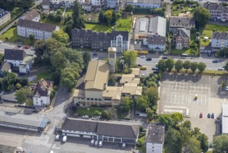 Aerial view, Church of Our Dear Lady in Gevelsberg, Ruhr area, North Rhine-Westphalia, Germany,