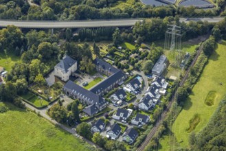 Aerial view, Gut Rocholz in the district of Berge in Gevelsberg, Ruhr area, North Rhine-Westphalia,