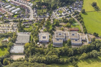 Aerial view, Gevelsberg Municipal Grammar School and Gymnasium and Sports Hall West in the