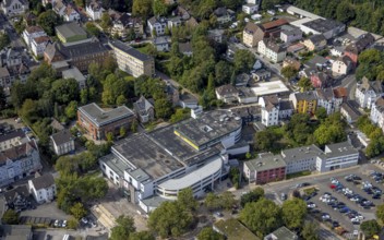 Aerial view, Kaufland supermarket in the district Haufe in Gevelsberg, Ruhr area, North