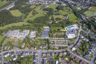 Aerial view, Gevelsberg Municipal Grammar School and Gymnasium and Sports Hall West and Swimming in