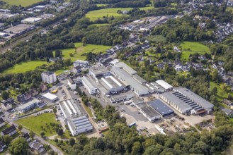 Aerial view, industrial area Stefansbachtal with factory premises Peddinghaus Anlagen and Ridge