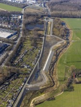 Aerial view, construction site at the Boye, allotment garden association An der Boye, Brauck,