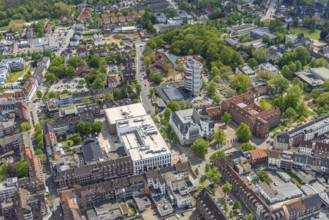 Aerial view, City Hall Gladbeck, Sparkasse Tower, Hoch10 office building, Viktoria-Quartier, city