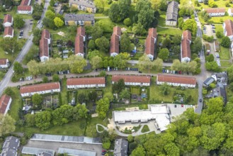 Aerial view, SKF Kindergarten Oase, Butendorf, Gladbeck, Ruhr area, North Rhine-Westphalia,