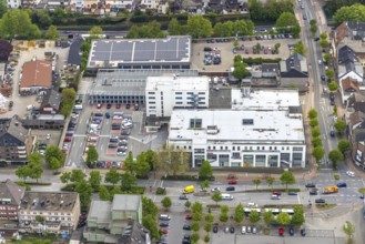 Aerial photo, construction site Glückauf-Center, planned refurbishment and renovation, Gladbeck,