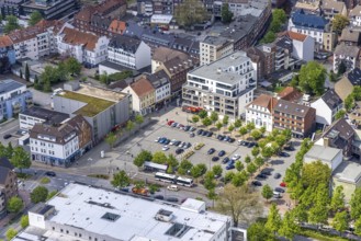 Aerial view, market place Gladbeck, Ruhr area, North Rhine-Westphalia, Germany, DE, Europe,