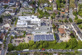 Aerial photo, construction site Glückauf-Center, planned refurbishment and renovation, Gladbeck,
