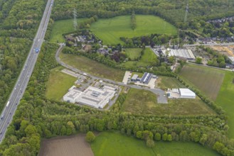 Aerial view, industrial estate Heinrich-Hertz-Straße, Lenord und Baür Werk 2, Rentfort, Gladbeck,