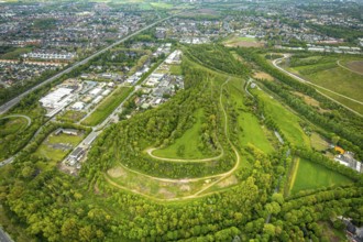 Aerial photograph, Moltke spoil tip, Natroper Feld nature reserve, Brauck, Gladbeck, Ruhr area,
