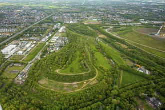 Aerial photograph, Moltke spoil tip, Natroper Feld nature reserve, Brauck, Gladbeck, Ruhr area,