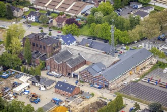 Aerial view, construction site Hesseler Strassen- und Tiefbau, Karl-Schneider-Straße 4-6, Gladbeck,